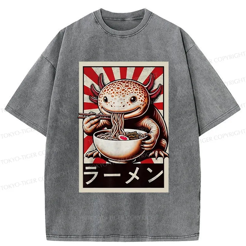 Kyoto-Lion Ramen Lover Salamander Washed T-Shirt
