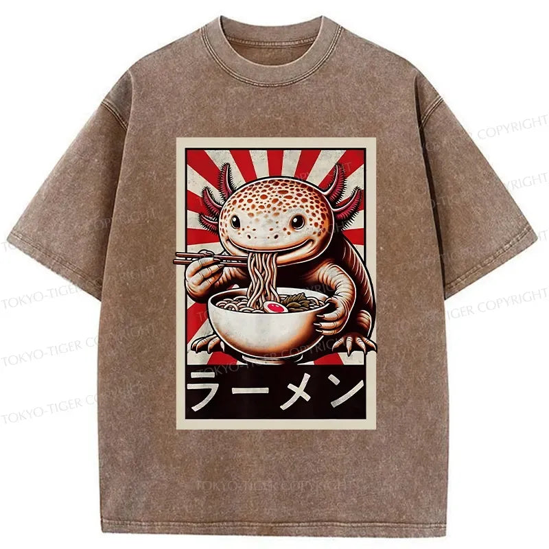 Kyoto-Lion Ramen Lover Salamander Washed T-Shirt