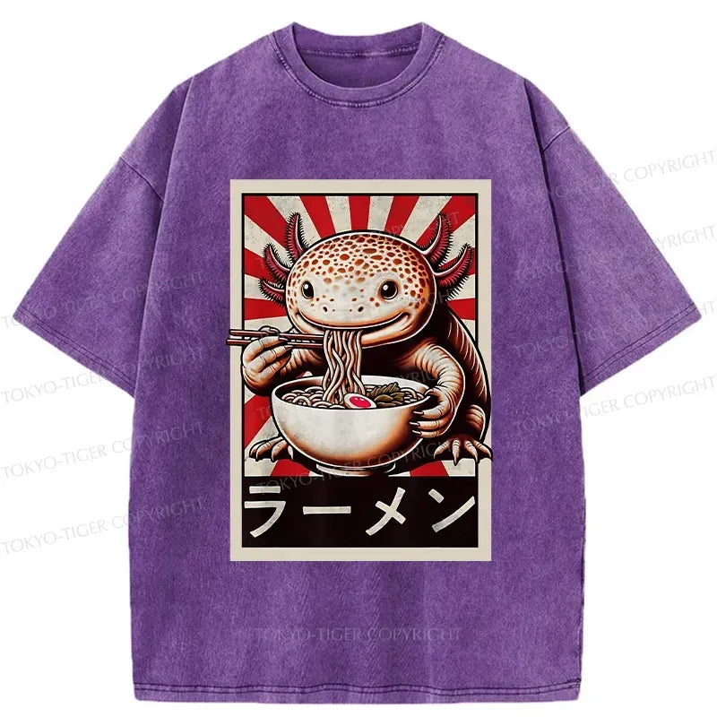 Kyoto-Lion Ramen Lover Salamander Washed T-Shirt