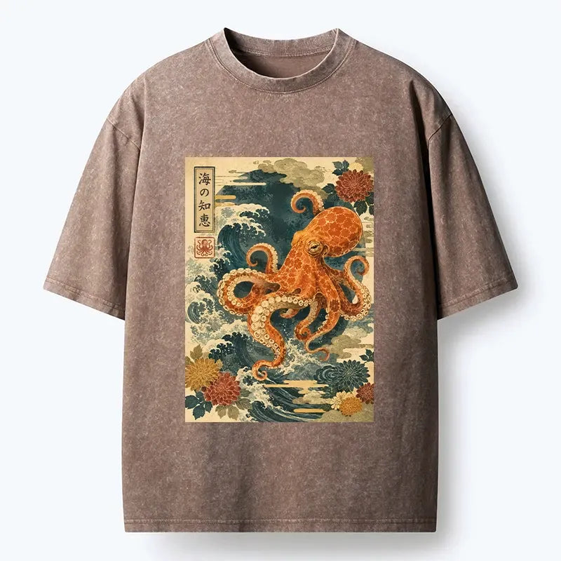 Washed Sea Wave Art T-Shirt