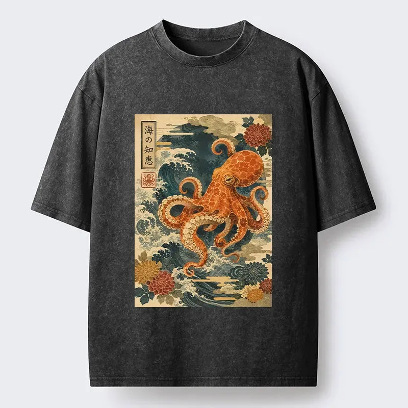 Japanese Ukiyo-e Octopus T-Shirt