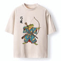 Japanese frog samurai archery art t-shirt