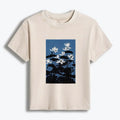 Japanese Women's Washed T-shirt for Daily Wear