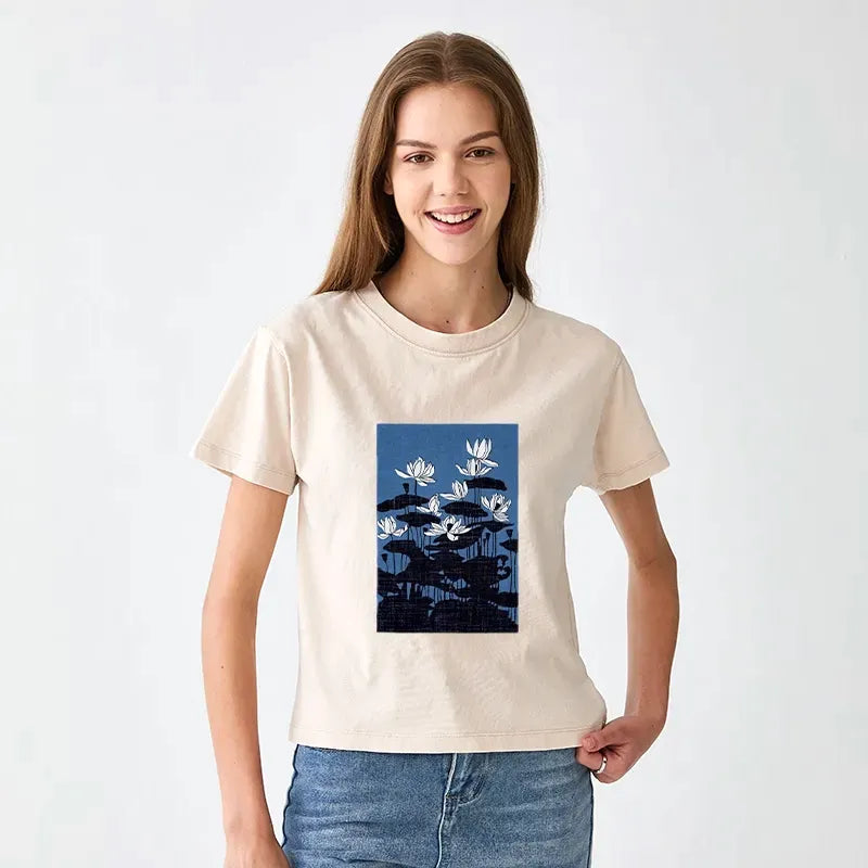 Kyoto-Lion Washed T-shirt for Women Gift Idea