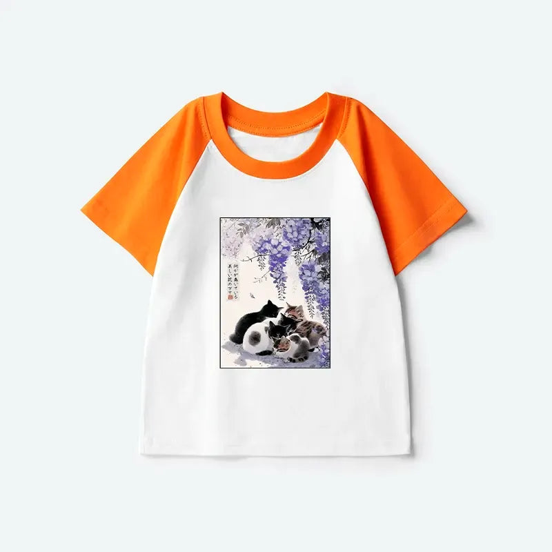 Kids cat t-shirt for daily wear