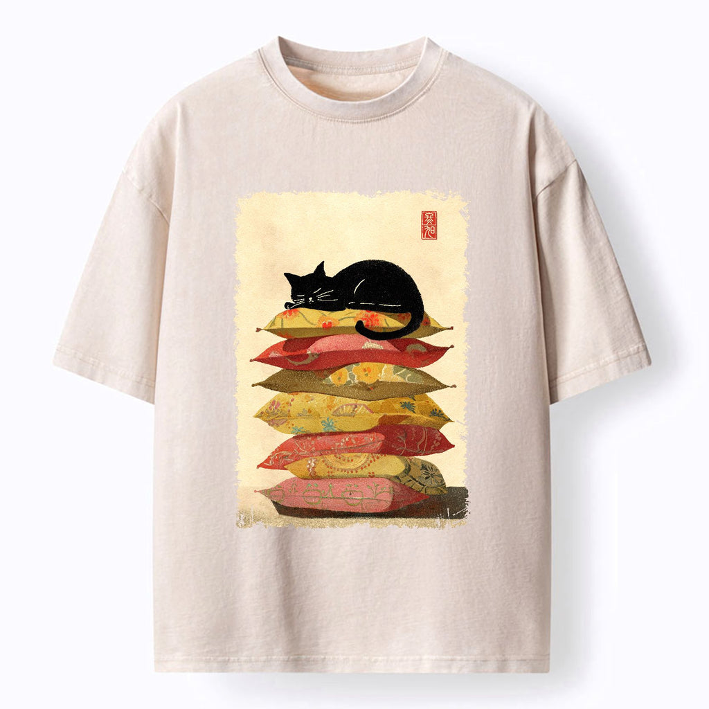 Japanese Cat T-Shirt for Daily Wear