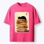 Japanese Cat T-Shirt for Daily Wear