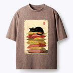 Kyoto Sleeping Cat Tee Gift Idea