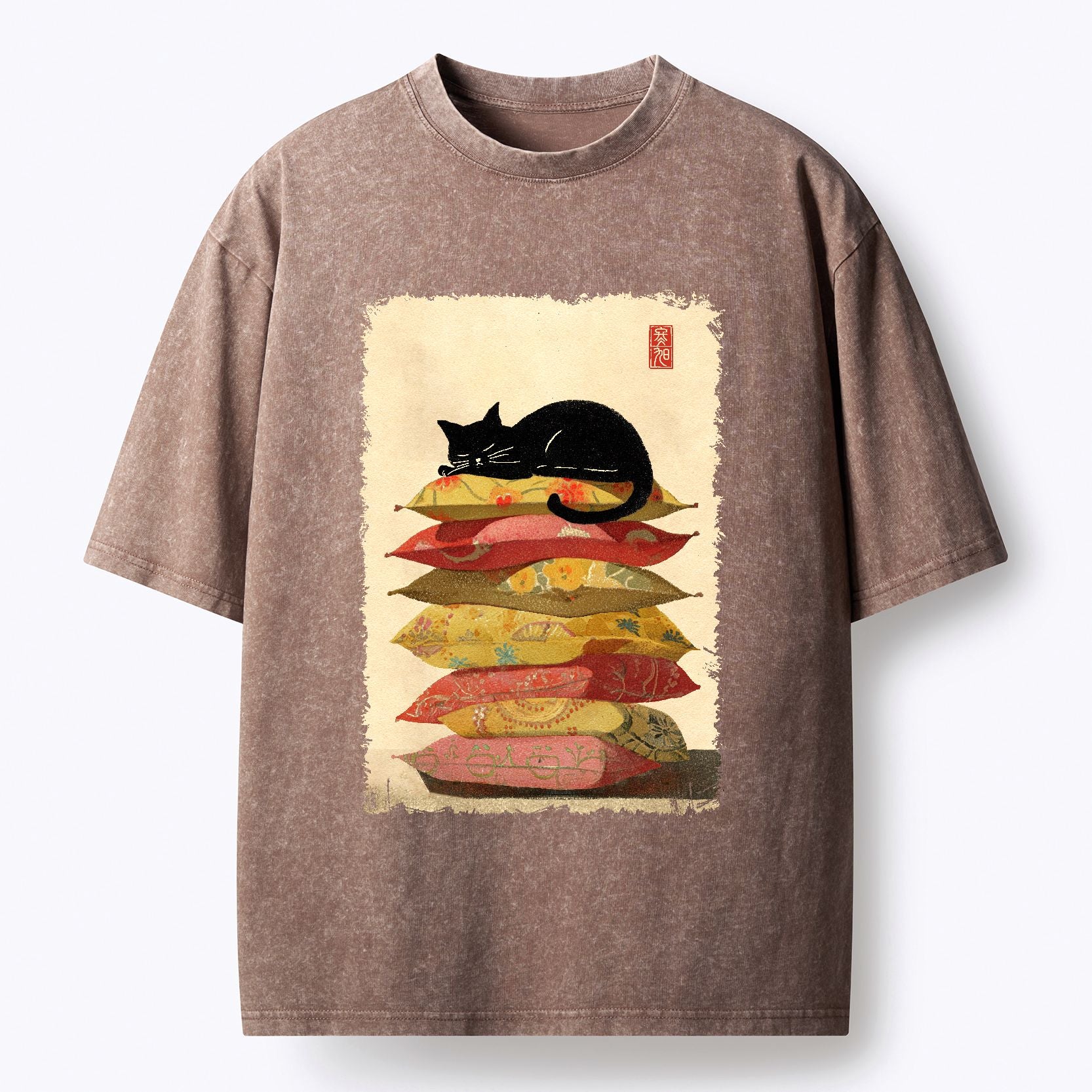 Kyoto Sleeping Cat Tee Gift Idea