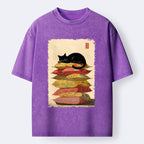 Kyoto Sleeping Cat Tee Gift Idea