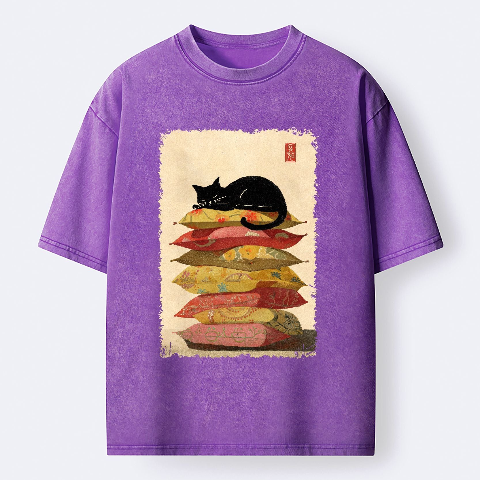 Kyoto Sleeping Cat Tee Gift Idea