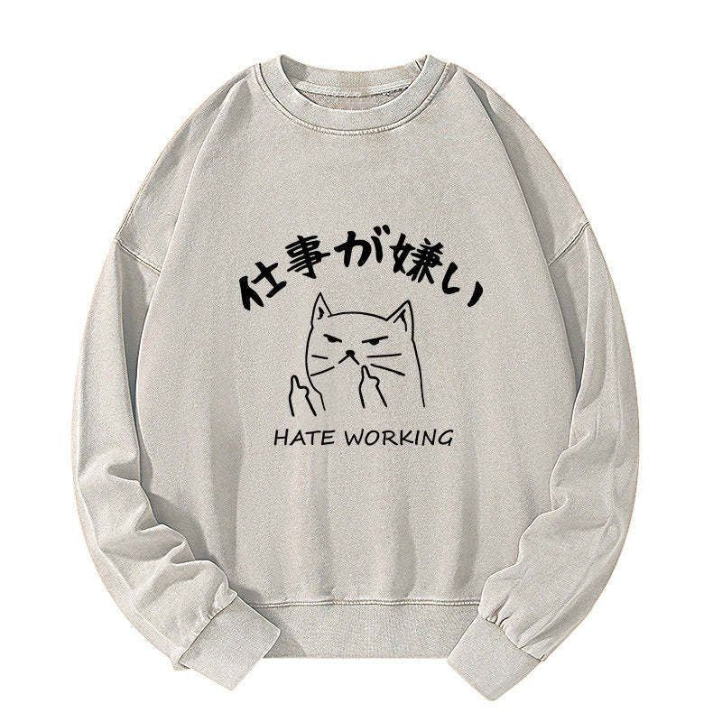Washed unisex sweatshirt for streetwear