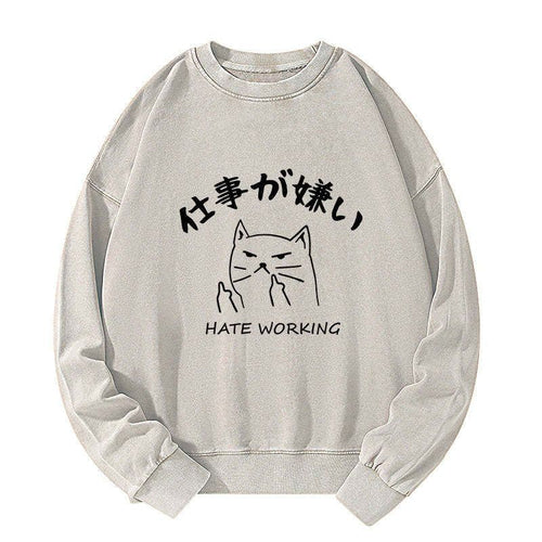 Washed unisex sweatshirt for streetwear