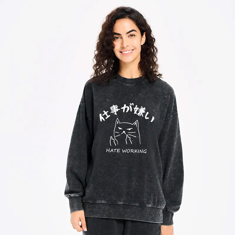 Funny lazy cat sweatshirt best seller