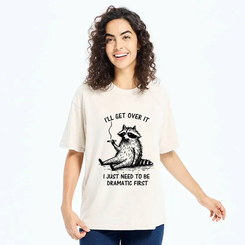 Kyoto-Lion Raccoon Dramatic Recovery Meme Washed T-Shirt