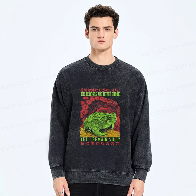 Kyoto-Lion The Horrors Are Never Ending Japan Washed Sweatshirt