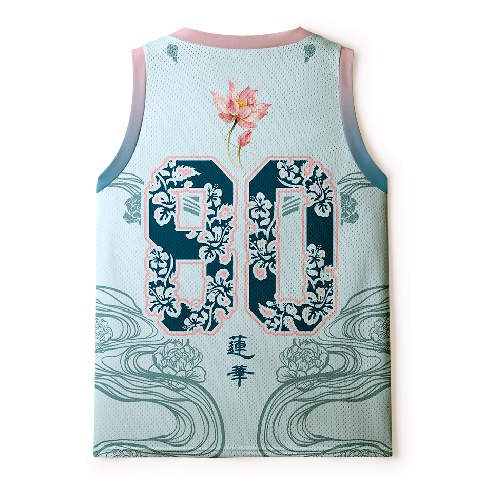 Kyoto-Lion Mud-Born Pure Lotus Mesh Tank Top