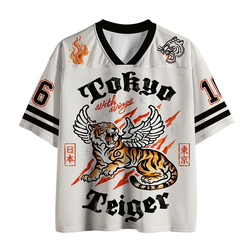 Japanese Ukiyo-e Unisex Mesh Jersey