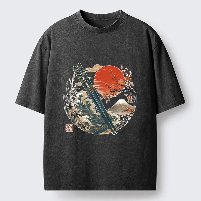 Japanese Washed T-Shirt for Streetwear