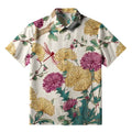 Kyoto-Lion Vivid Chrysanthemums In Nature Button-up Shirt