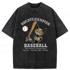Japanese Vintage Washed Cat T-Shirt