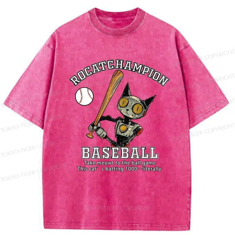 Unisex Baseball Game Cat Tee