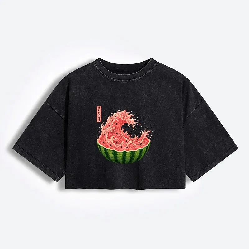 Summer Ukiyo Art Crop Top Free Shipping