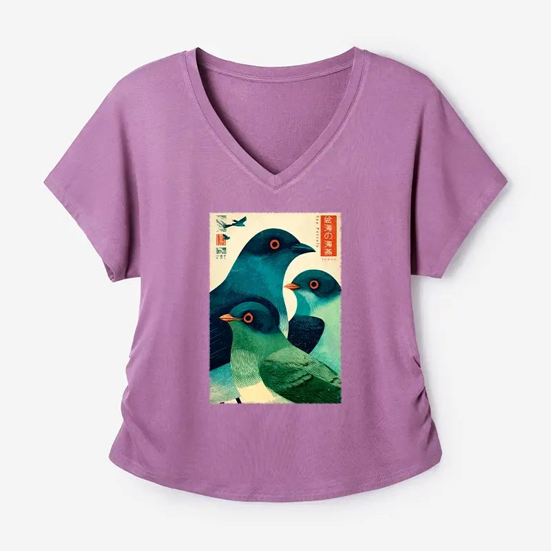 Japanese Ukiyo-e Painted Sea T-Shirt
