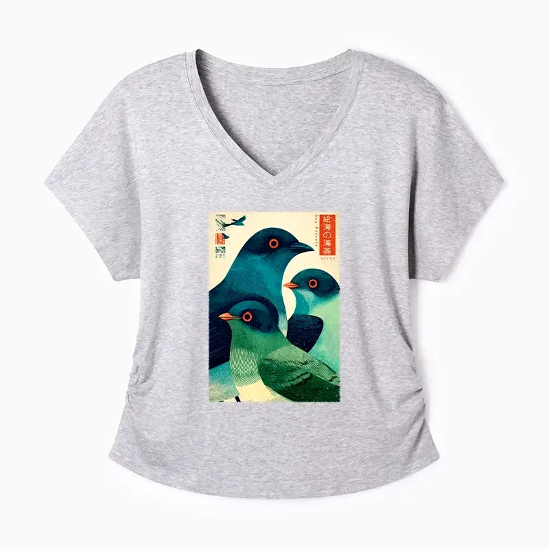 Kyoto-Lion modal dolman sleeve T-Shirt for women
