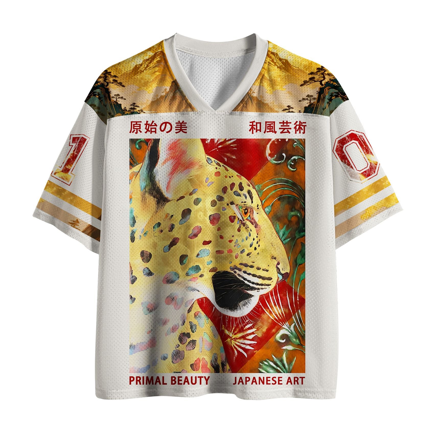 Breathable Leopard Mesh Jersey for Daily Wear