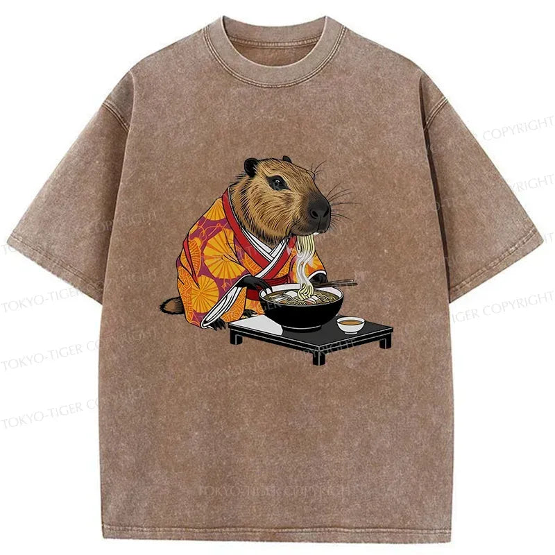 Cute Capybara Eating Ramen T-Shirt