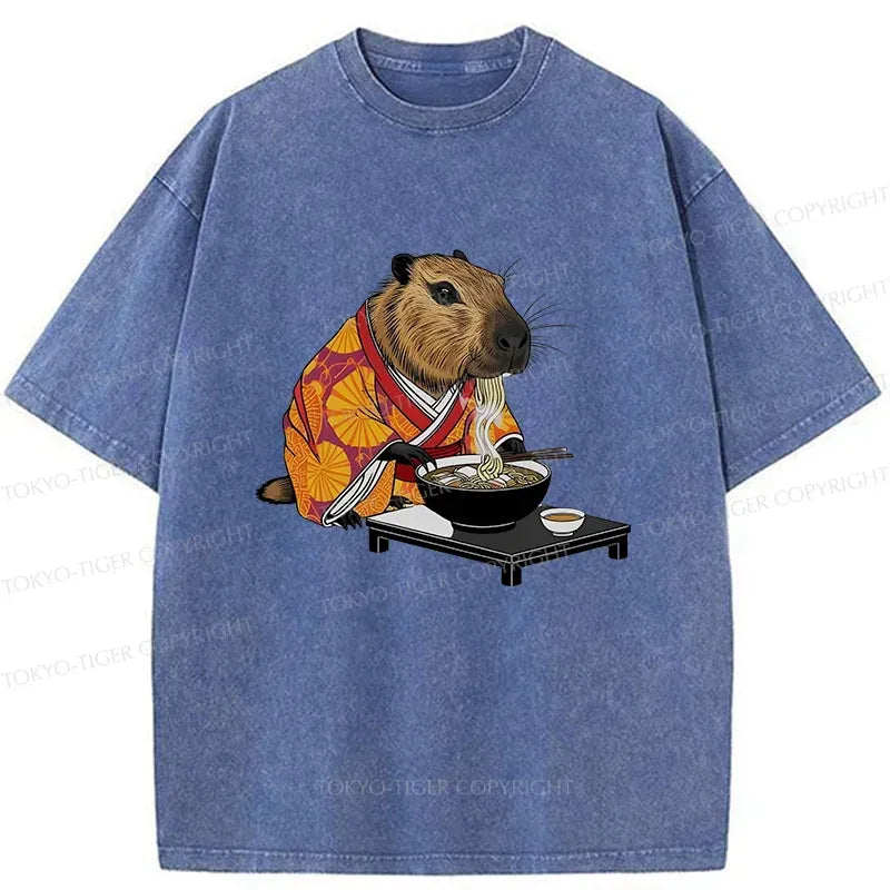 Cute Capybara Eating Ramen T-Shirt