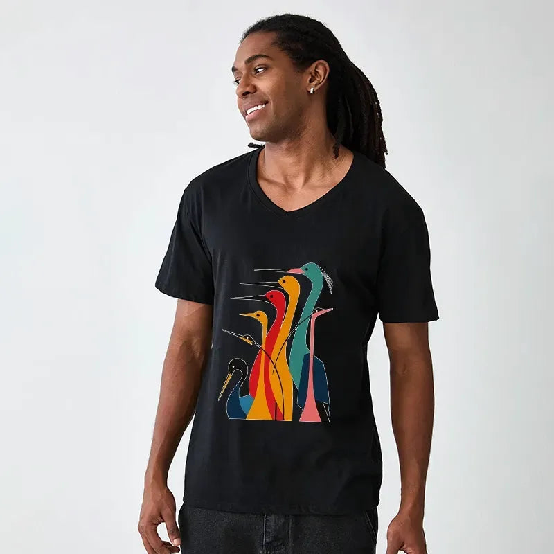 Vintage Cranes T-Shirt Gift for Him