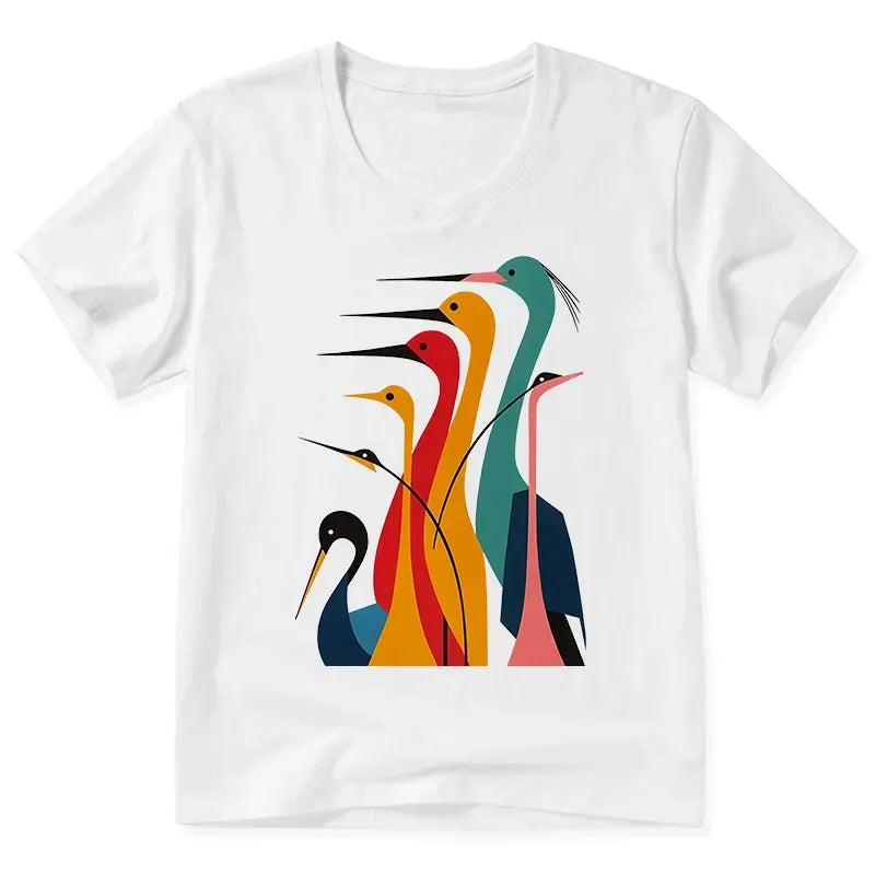 Vintage Cranes T-Shirt Gift for Him