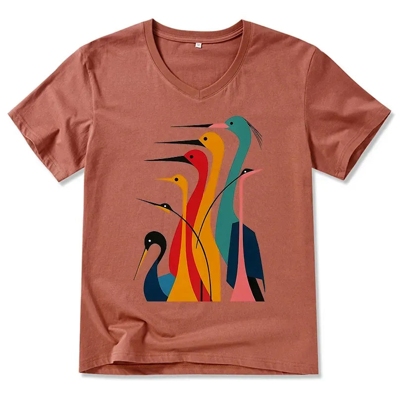 Vintage Cranes T-Shirt Gift for Him