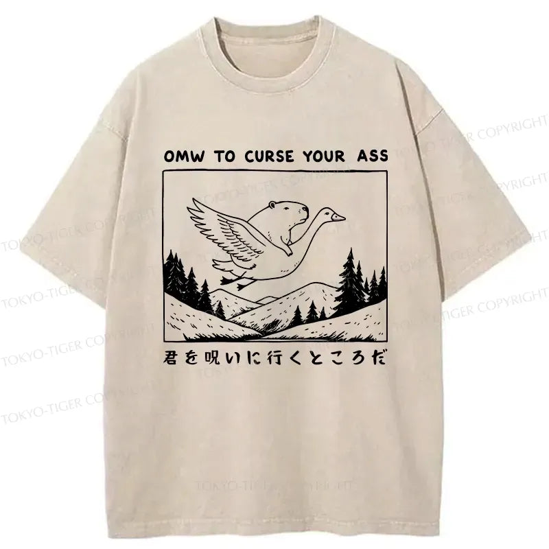 Japanese vintage washed t-shirt for daily wear