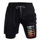 Kyoto-Lion Colorful Fish Stack Training Shorts