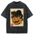 Vintage Unisex Cat Pumpkin T-Shirt