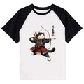Samurai Cat Raglan for Streetwear