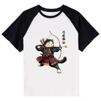 Samurai Cat Raglan for Streetwear