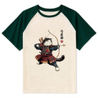 Samurai Cat Raglan for Streetwear