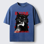Japanese Vintage Cat T-Shirt for Streetwear