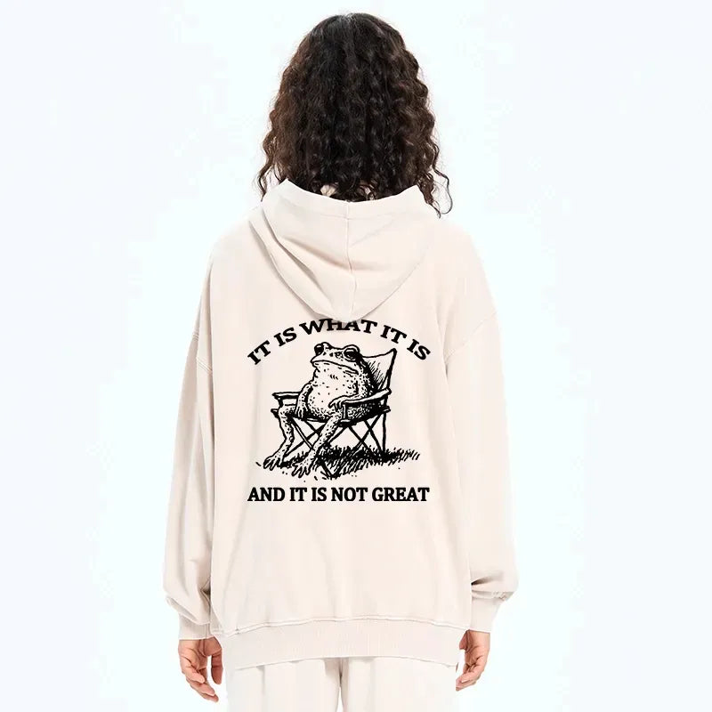 washed unisex frog hoodie streetwear