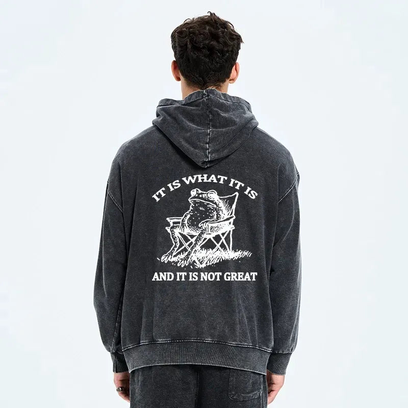 funny frog zip hoodie for men