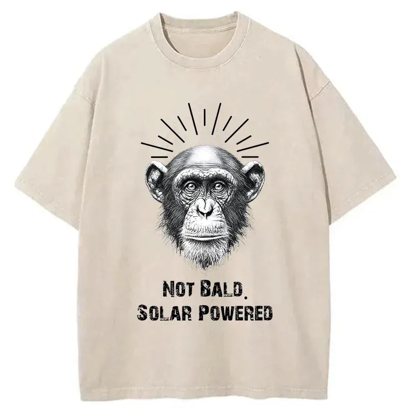 Retro Washed Cotton Tee with Free Shipping