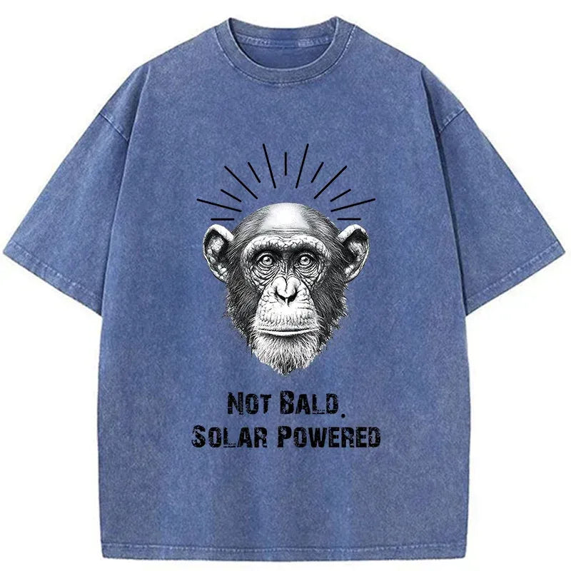 Retro Washed Cotton Tee with Free Shipping