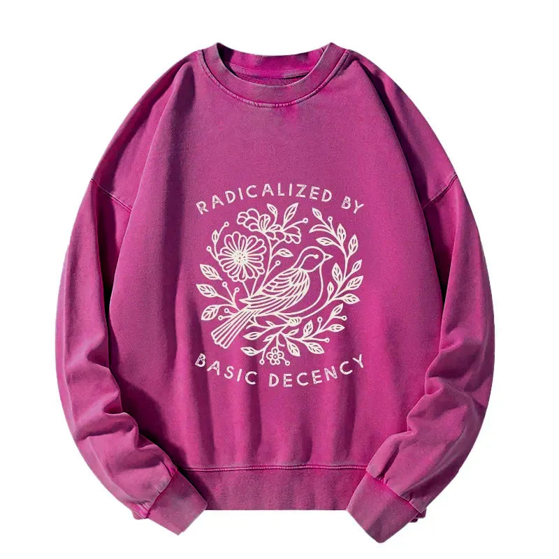 Japanese vintage washed sweatshirt for daily wear