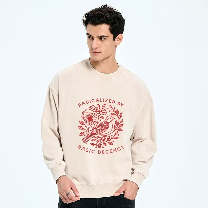 Kyoto-Lion Pigeon That Was Moved Washed Sweatshirt