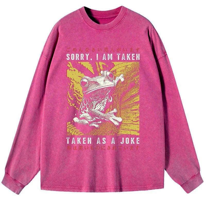 Kyoto-Lion The Tragic Frog Japanese Washed Long Sleeve T-Shirt