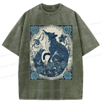 Vintage Kyoto-Lion Unisex Cotton Tee for Daily Wear